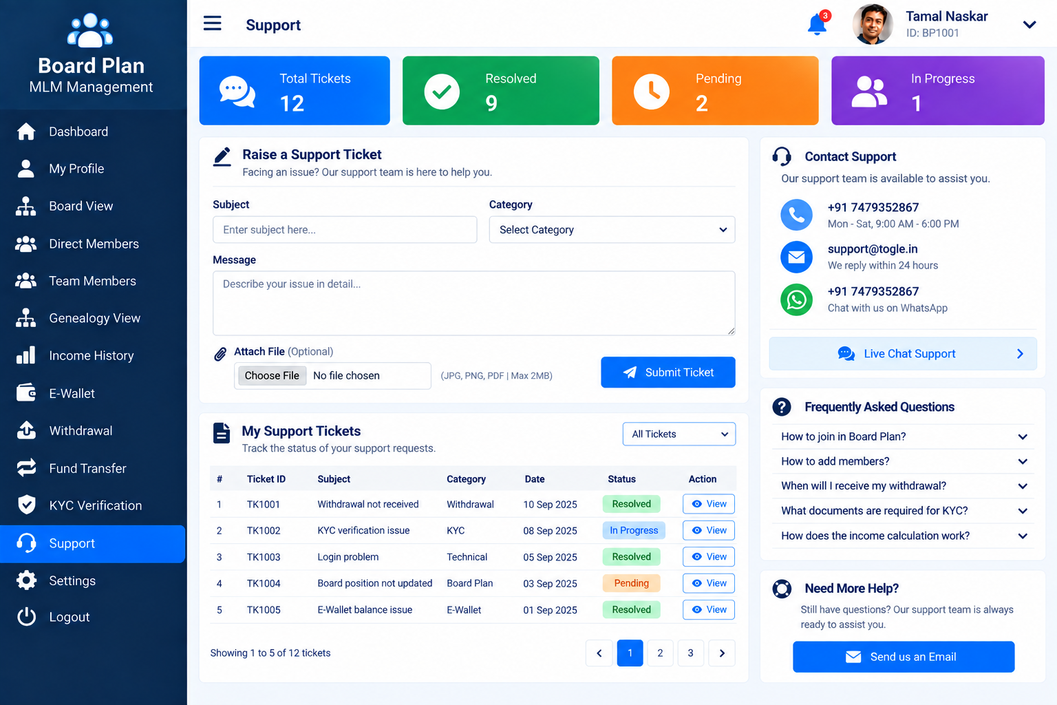 Board Plan MLM Management Platform