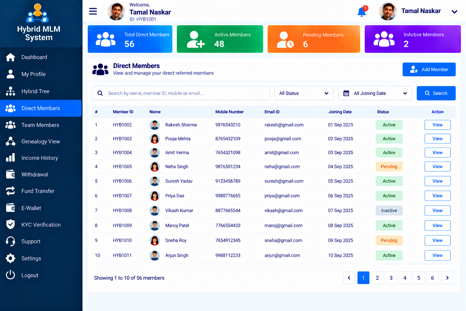 Hybrid MLM System Screenshot 4